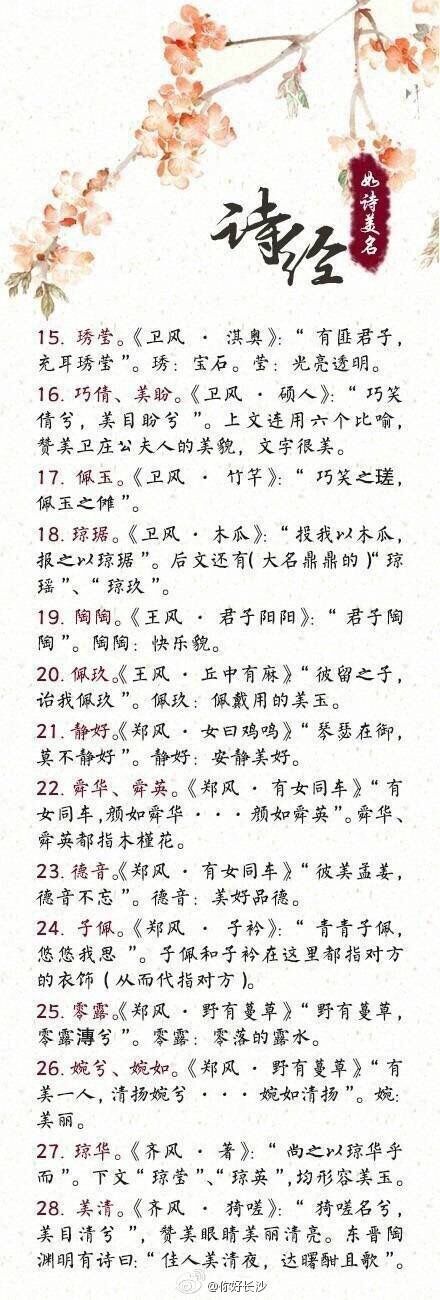 楚辭起名,詩經(jīng)楚辭取名