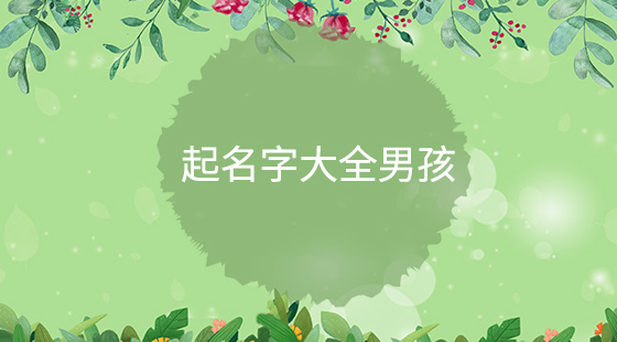 起名字大全男孩